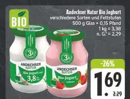 Edeka Andechser natur bio-joghurt mild Angebot