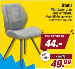 Poco Stuhl microfaser grau Angebot