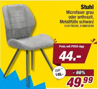 Poco Stuhl microfaser grau Angebot