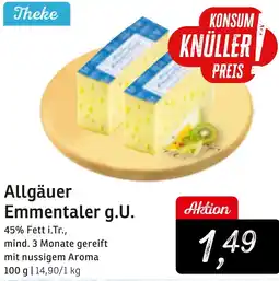 KONSUM Allgäuer Emmentaler g.U. Angebot