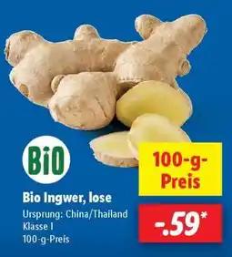 Lidl Bio Ingwer, lose Angebot