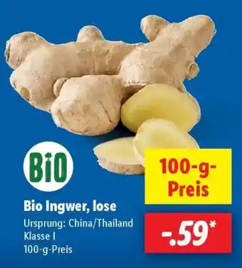 Lidl Bio Ingwer, lose Angebot