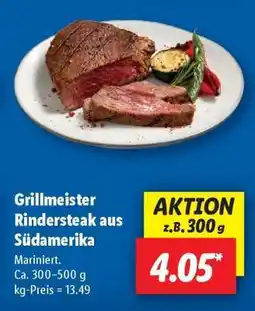 Lidl Grillmeister Rindersteak aus Südamerika Angebot