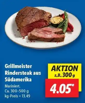 Lidl Grillmeister Rindersteak aus Südamerika Angebot