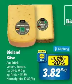 Lidl Bioland Käse Angebot