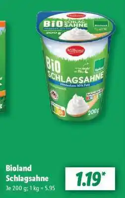 Lidl Bioland Schlagsahne Angebot