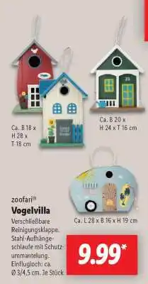 Lidl zoofari Vogelvilla Angebot