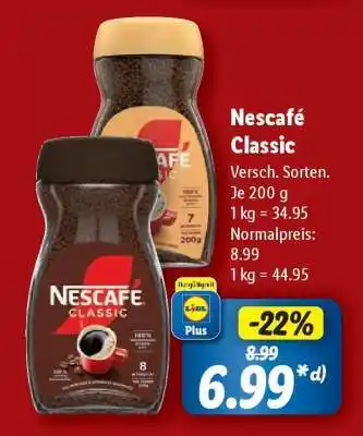 Lidl Nescafé Classic Angebot
