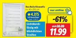 Lidl Duo-Rollo Klemmfix Angebot