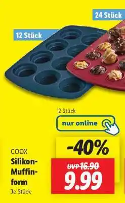 Lidl COOX Silikon-Muffinform Angebot