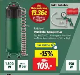 Lidl Parkside Vertikaler Kompressor Angebot