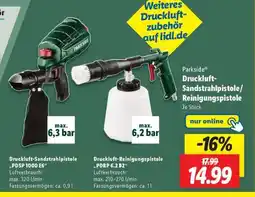 Lidl Parkside Druckluft-Sandstrahlpistole/Reinigungspistole Angebot