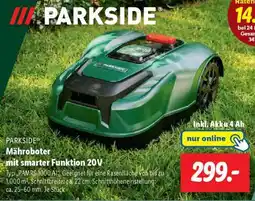 Lidl PARKSIDE Mähroboter mit smarter Funktion 20V Angebot