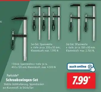 Lidl Parkside Schraubzwingen-Set Angebot