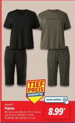 Lidl ESMARA Pyjama Angebot