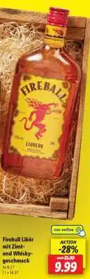 Lidl Fireball Likör mit Zimt- und Whiskygeschmack Angebot
