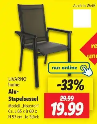 Lidl LIVARNO home Alu-Stapelsessel Angebot