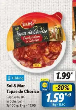Lidl Sol & Mar Tapas de Chorizo Angebot