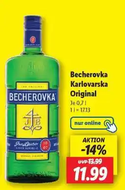 Lidl Becherovka Karlovarska Original Angebot