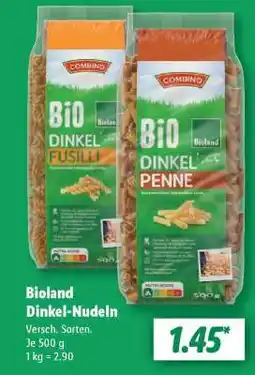 Lidl Bioland Dinkel- Nudeln Angebot