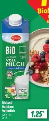 Lidl Bioland Haltbare Vollmilch Angebot