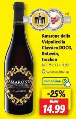 Lidl Amarone della Valpolicella Classico DOCG, Rotwein, trocken Angebot