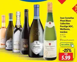 Lidl Jean Cornelius Pinot Blanc Collection Prestige AOC, Weißwein, trocken Angebot