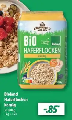 Lidl Bioland Haferflocken kernig Angebot