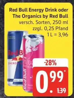 Edeka Red Bull Energy Drink oder The Organics by Red Bull Angebot