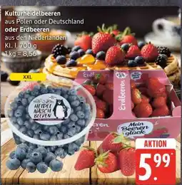 Edeka Kulturheidelbeeren oder Erdbeeren Angebot
