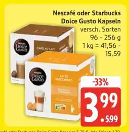 Edeka Nescafé oder Starbucks Dolce Gusto Kapseln Angebot