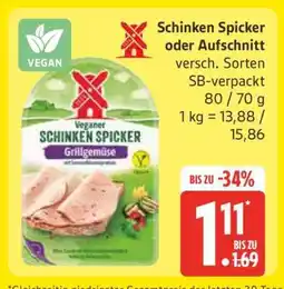 Edeka Schinken Spicker oder Aufschnitt Angebot