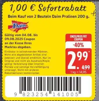 Edeka Daim Pralinen 200 g Angebot