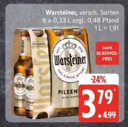 Edeka Warsteiner, versch. Sorten Angebot