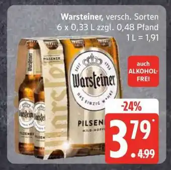 Edeka Warsteiner, versch. Sorten Angebot