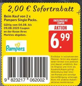 Edeka Pampers Single Packs Angebot