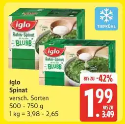 Edeka Iglo Spinat Angebot