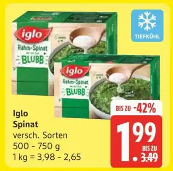 Edeka Iglo Spinat Angebot
