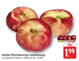 Edeka Ondine Plattnektarinen weißfleischig Angebot