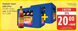 Edeka Paulaner Spezi oder Limo Angebot