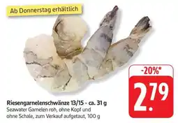 Edeka Riesengarnelenschwänze 13/15 - ca. 31 g Angebot