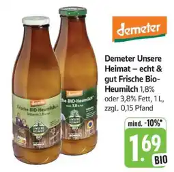 Edeka Demeter Unsere Heimat – echt & gut Frische Bio-Heumilch Angebot