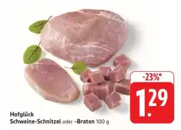 Edeka Hofglück Schweine-Schnitzel oder -Braten Angebot