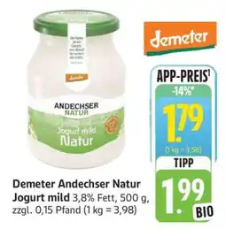 Edeka Demeter Andechser Natur Jogurt mild Angebot