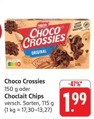 Edeka Choco Crossies oder Choclait Chips Angebot