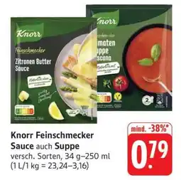 Edeka Knorr Feinschmecker Sauce auch Suppe Angebot
