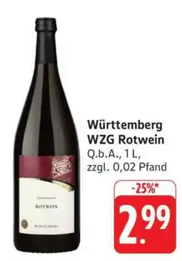 Edeka Württemberg WZG Rotwein Angebot