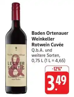 Edeka Baden Ortenauer Weinkeller Rotwein Cuvée Angebot