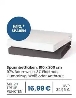 Edeka Spannbettlaken, 100 x 200 cm Angebot