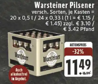Edeka Warsteiner Pilsener Angebot